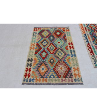 Handgewebte Orientalisch Wolle Kelim Teppich 148x97cm