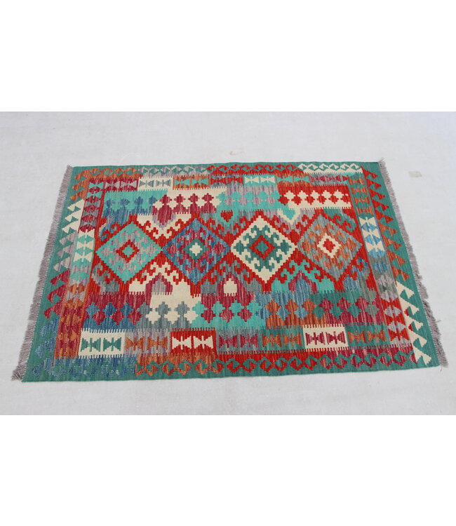 Handgewebte Orientalisch Wolle Kelim Teppich 157x104cm