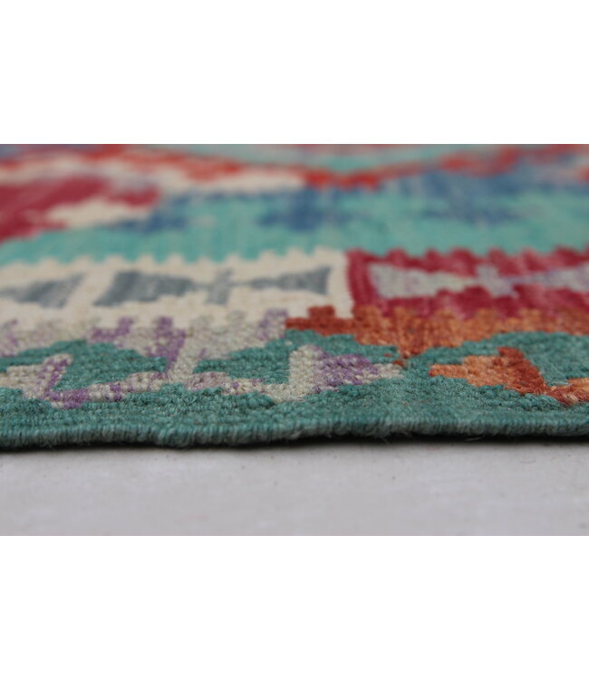 Hand Woven Afghan Wool Kilim Area Rug 157x104cm