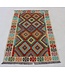 Hand Woven Afghan Wool Kilim Area Rug 153x103cm