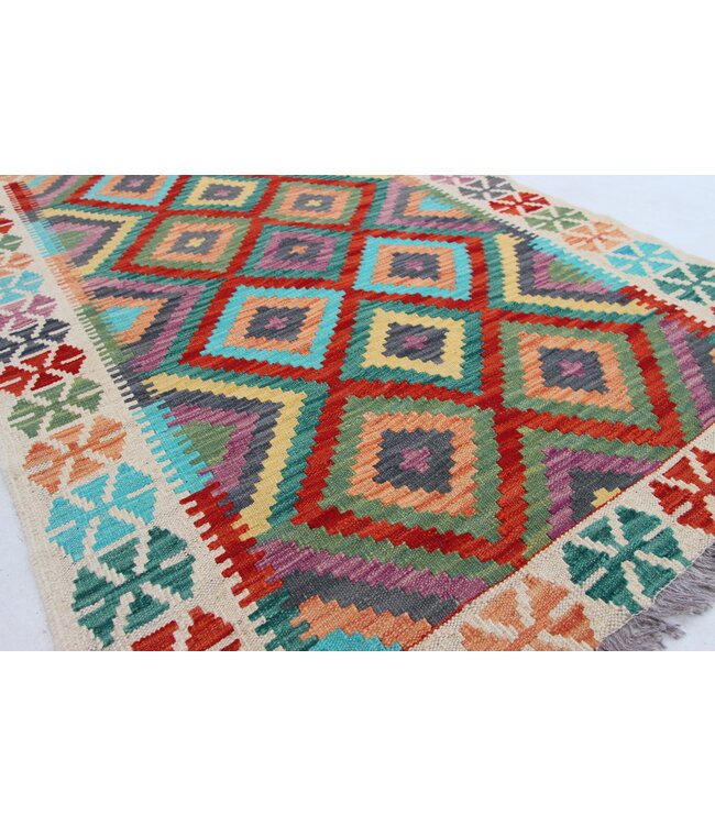 Handgewebte Orientalisch Wolle Kelim Teppich 153x103cm
