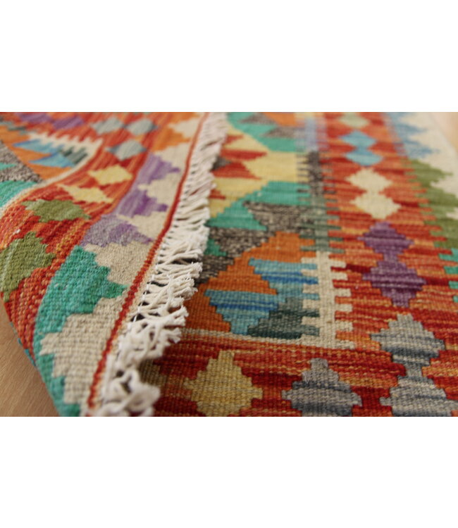 Handgewebte Orientalisch Wolle Kelim Teppich 115x81cm