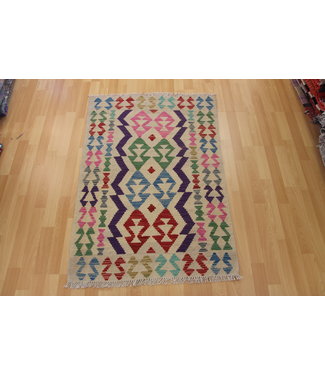 Hand Woven Afghan Wool Kilim Area Rug 116x82cm