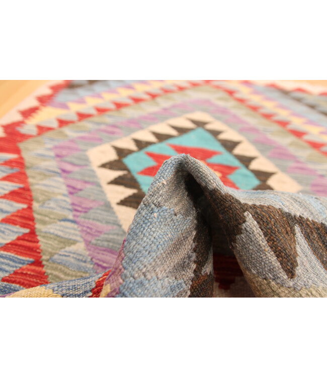 Handgewebte Orientalisch Wolle Kelim Teppich 113x92cm