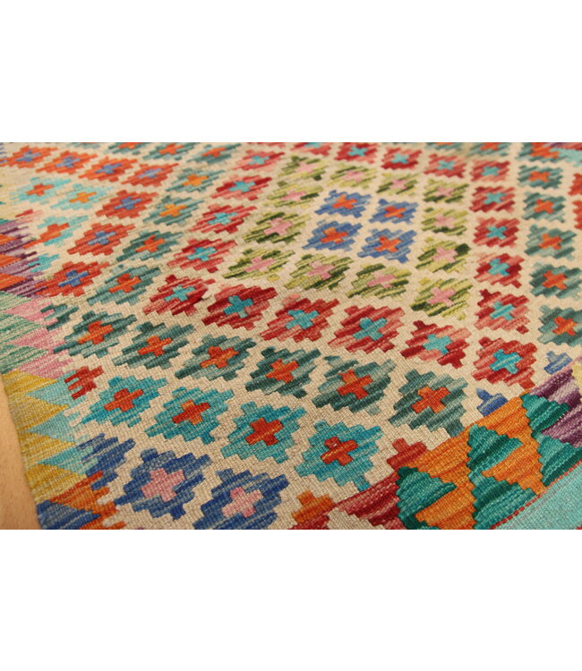 Handgewebte Orientalisch Wolle Kelim Teppich 130x82cm