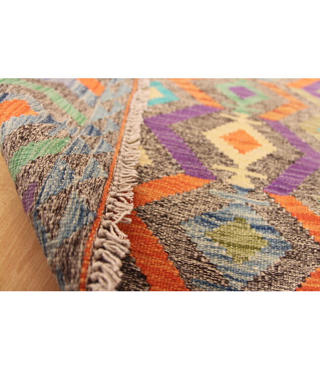 Handgewebte Orientalisch Wolle Kelim Teppich 119x81cm