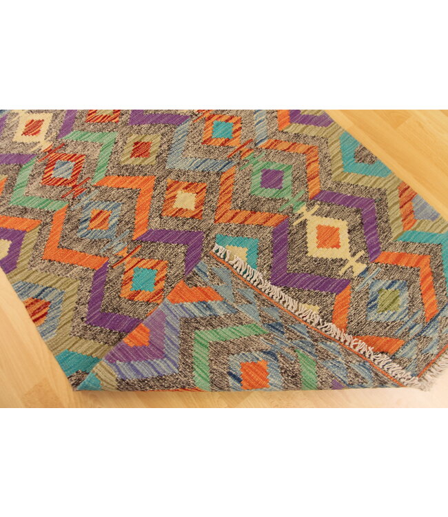 Handgewebte Orientalisch Wolle Kelim Teppich 119x81cm