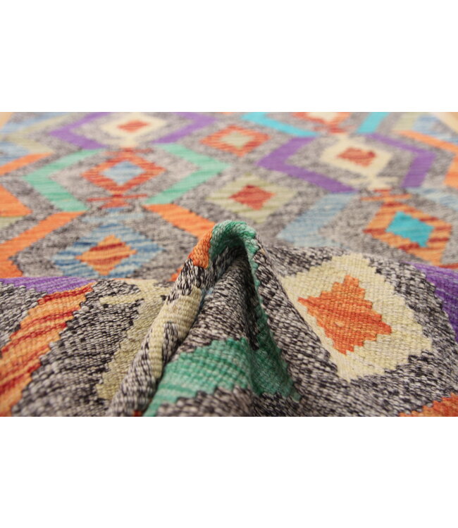 Hand Woven Afghan Wool Kilim Area Rug 119x81cm