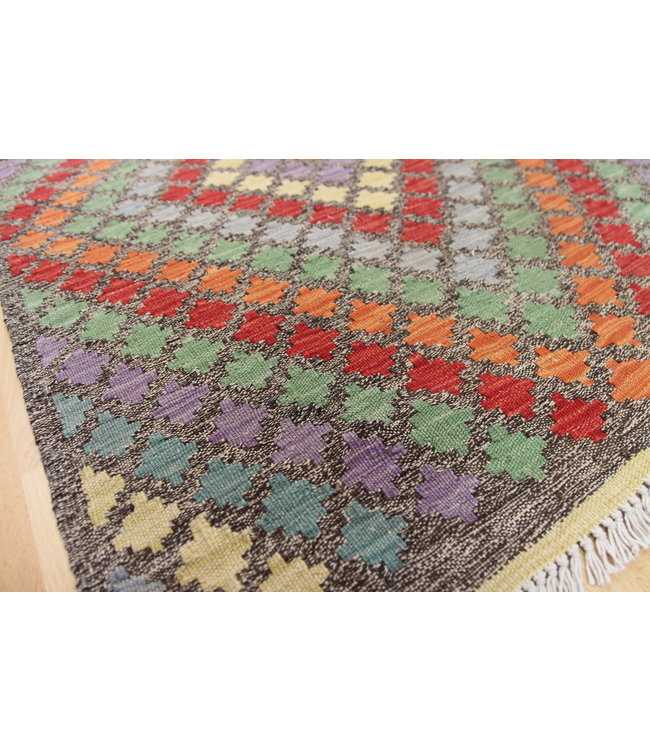 Handgewebte Orientalisch Wolle Kelim Teppich 116x91cm