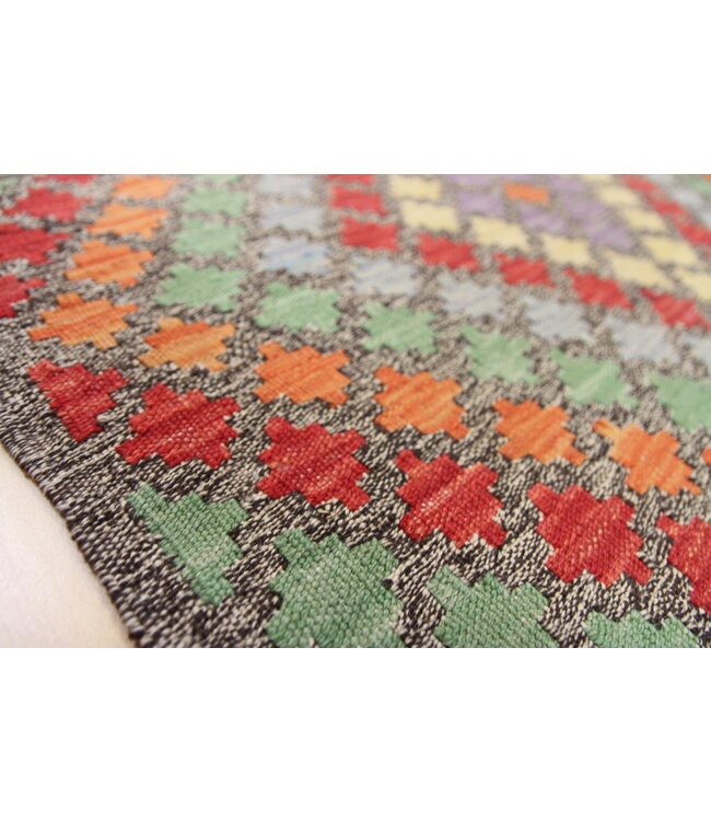 Hand Woven Afghan Wool Kilim Area Rug 116x91cm