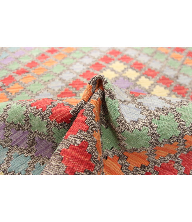 Hand Woven Afghan Wool Kilim Area Rug 116x91cm