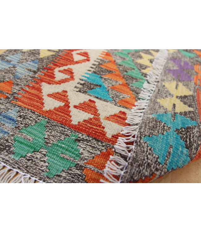 Handgemaakt Oosters Kelim Wol Vloerkleed 118x82cm