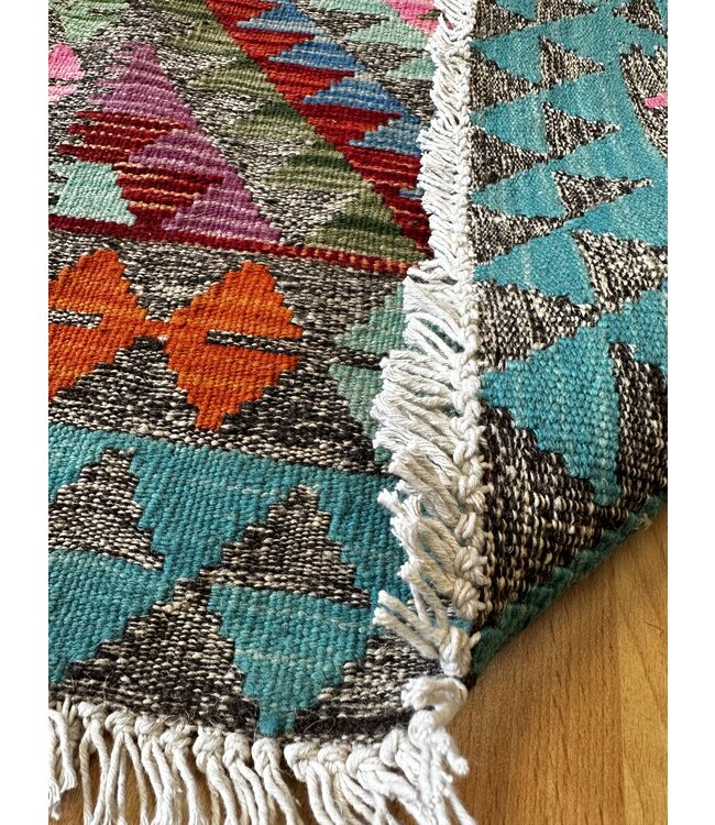 Handgewebte Orientalisch Wolle Kelim Teppich 116x84cm