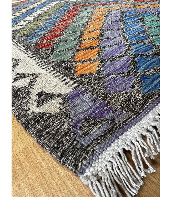 Handgemaakt Oosters Kelim Wol Vloerkleed 115x88cm