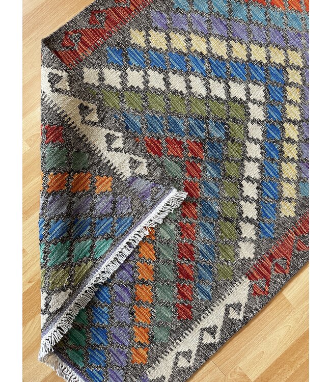 Handgewebte Orientalisch Wolle Kelim Teppich 115x88cm