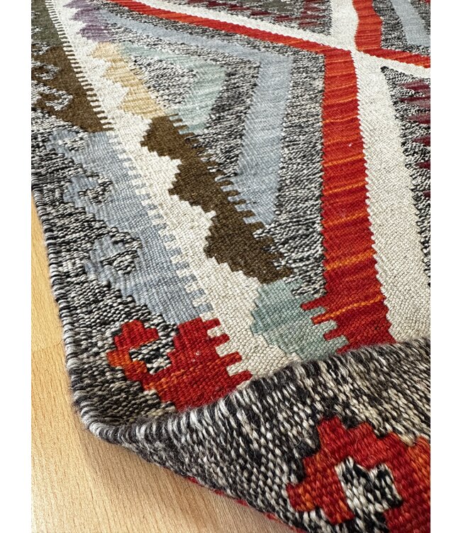 Handgewebte Orientalisch Wolle Kelim Teppich 125x77cm