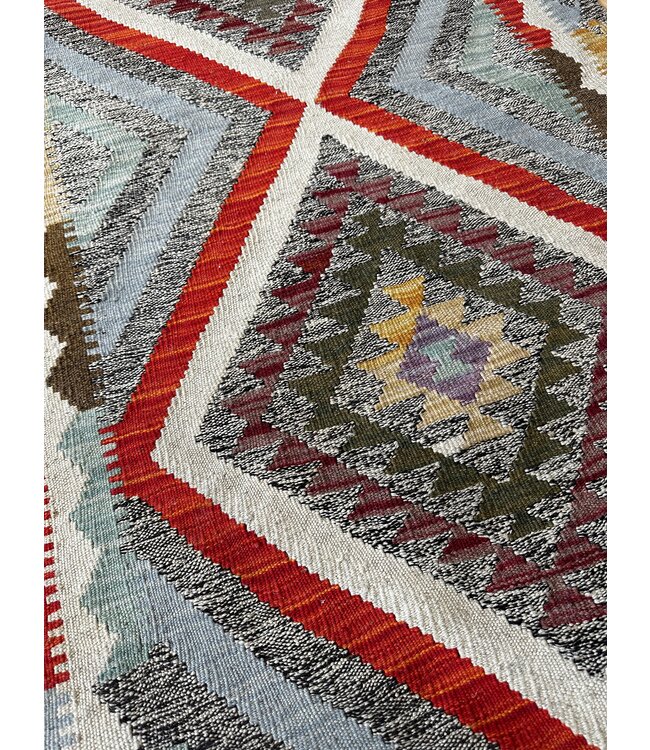 Handgewebte Orientalisch Wolle Kelim Teppich 125x77cm