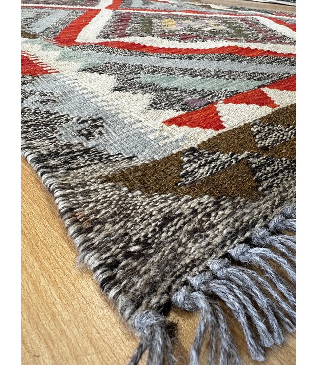Hand Woven Afghan Wool Kilim Area Rug 125x77cm