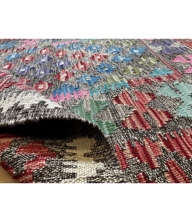 Handgemaakt Oosters Kelim Wol Vloerkleed 116x85cm