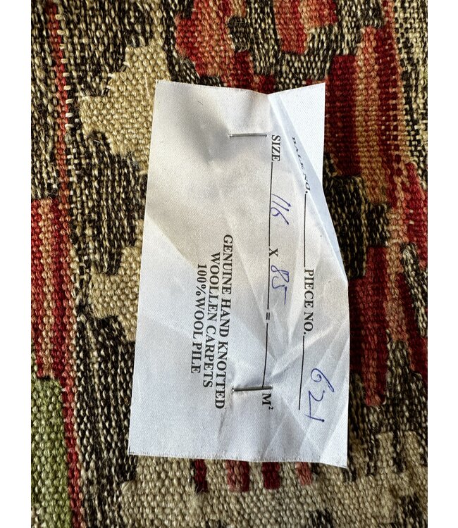 Handgemaakt Oosters Kelim Wol Vloerkleed 116x85cm