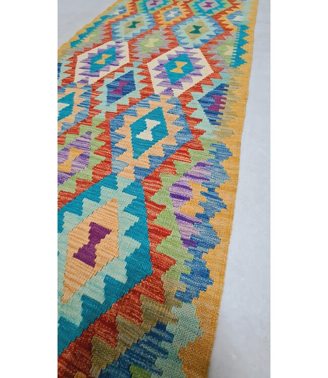 kelim kleed 294x83cm vloerkleed tapijt kelims hand geweven