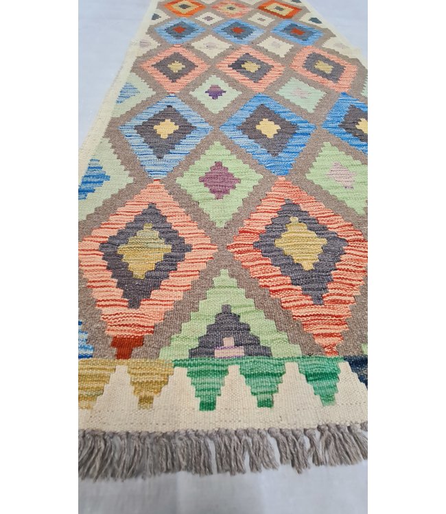 kelim kleed  200x82cm  vloerkleed tapijt kelims hand geweven