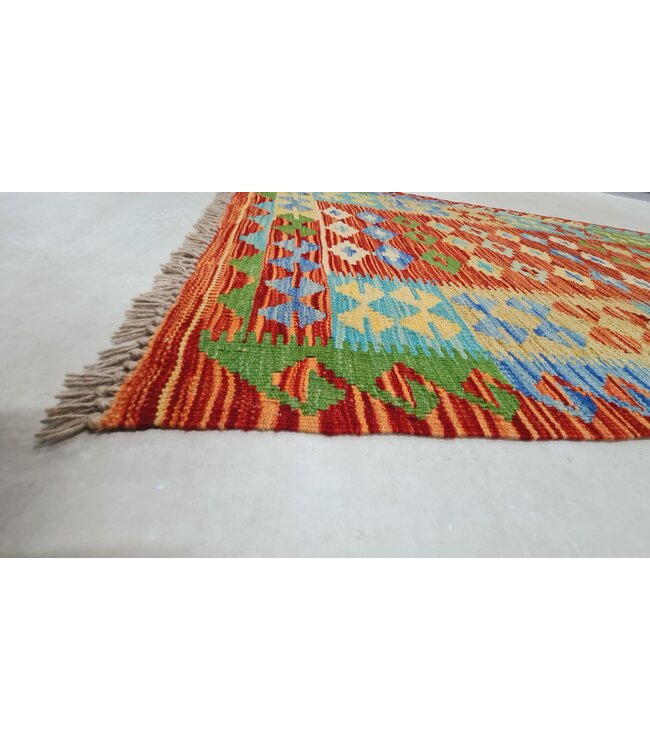 kelim kleed    296x77cm  vloerkleed tapijt kelims hand geweven