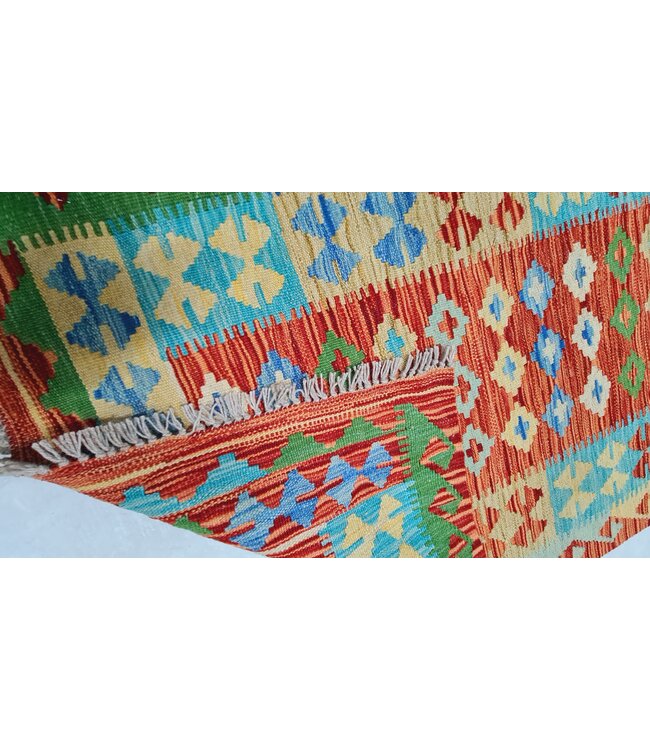 kelim kleed    296x77cm  vloerkleed tapijt kelims hand geweven