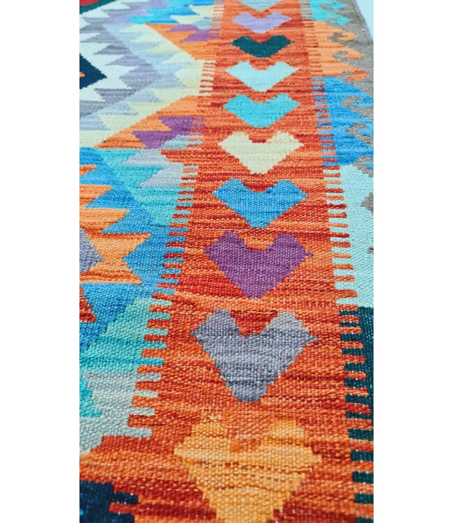 kelim kleed    293x88cm  vloerkleed tapijt kelims hand geweven