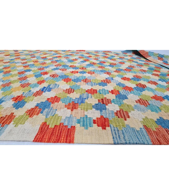 kelim kleed loper 293x92cm  vloerkleed tapijt kelims hand geweven  - Copy