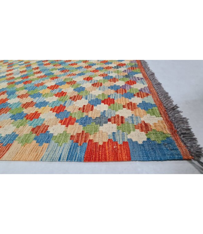 kelim kleed loper 293x92cm  vloerkleed tapijt kelims hand geweven  - Copy