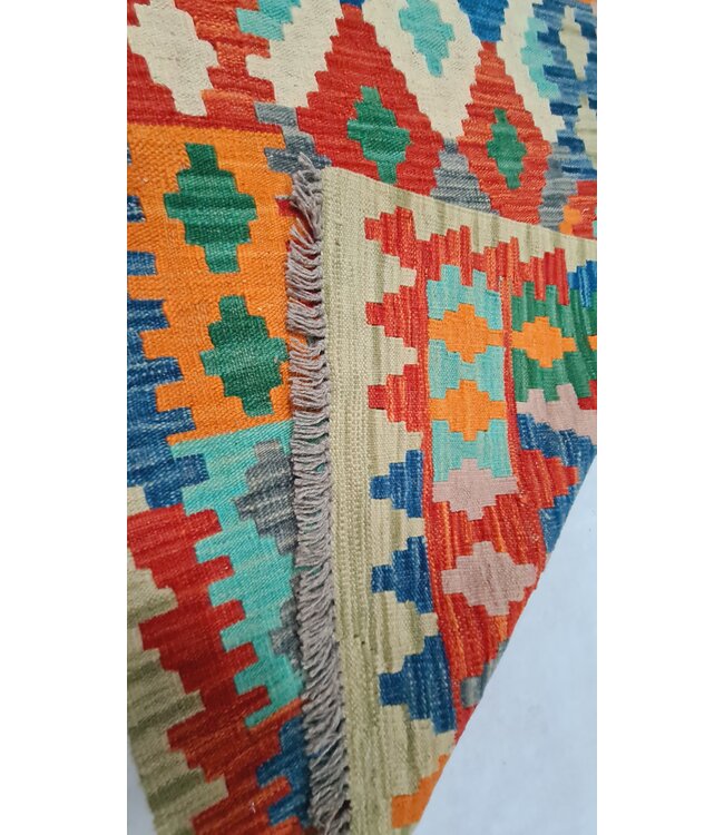 kelim kleed loper  284x79cm  vloerkleed tapijt kelims hand geweven