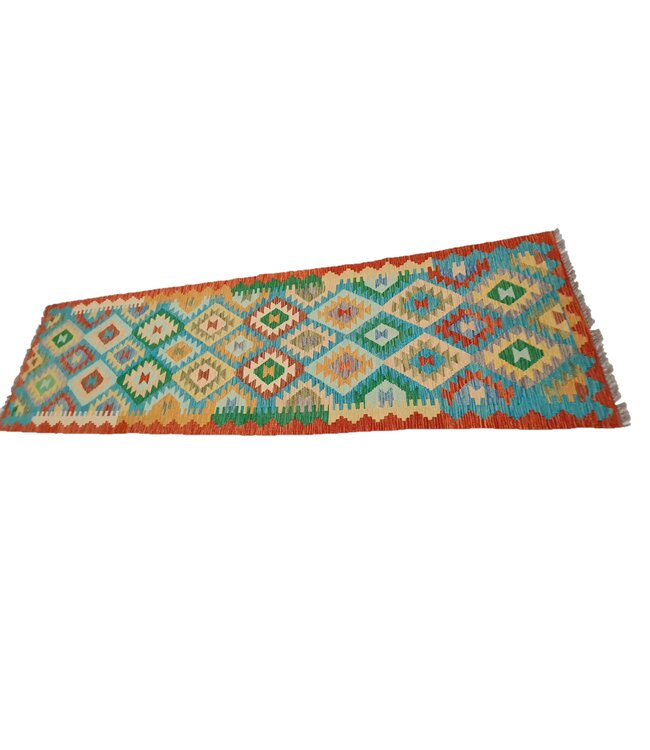 kelim kleed loper  294x82cm vloerkleed tapijt kelims hand geweven