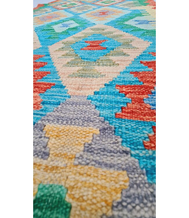 kelim kleed loper  294x82cm vloerkleed tapijt kelims hand geweven