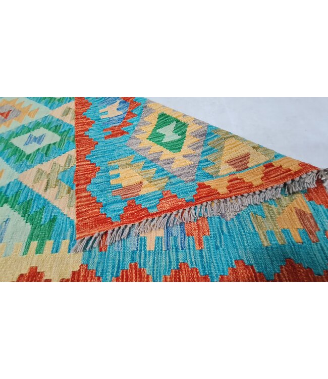 kelim kleed loper  294x82cm vloerkleed tapijt kelims hand geweven