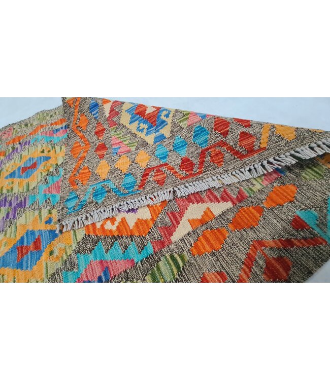 kelim kleed loper 309x90cm  vloerkleed tapijt kelims hand geweven