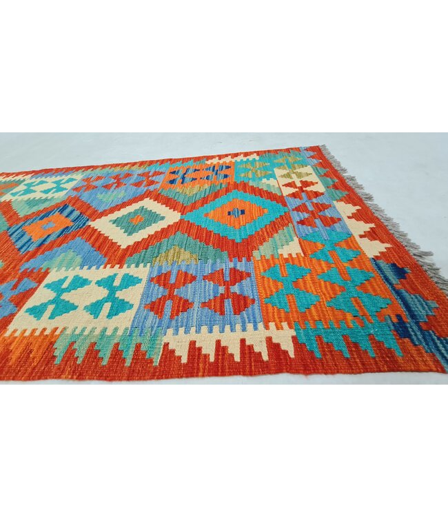 kelim kleed loper 303x82cm  vloerkleed tapijt kelims hand geweven