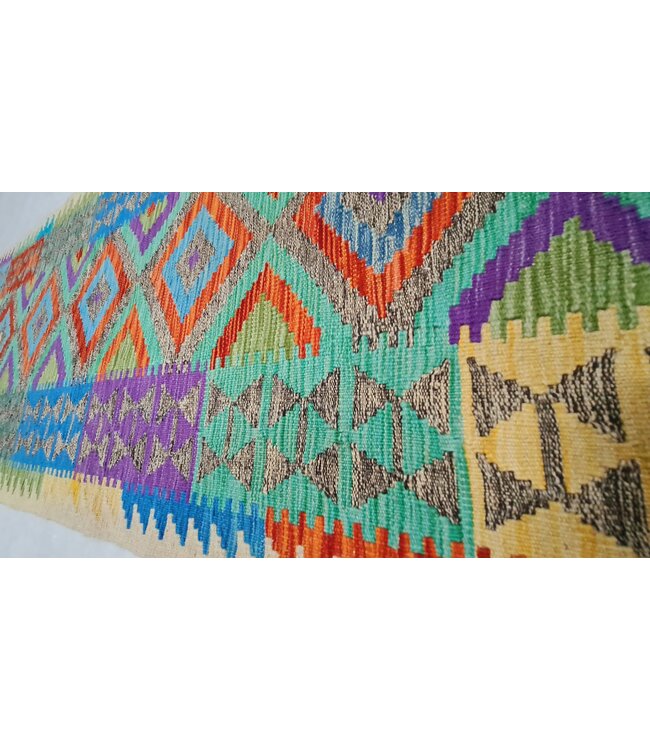 kelim kleed loper  270x88cm  vloerkleed tapijt kelims hand geweven