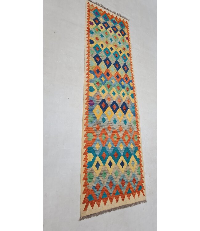 kelim kleed loper 295x84cm  vloerkleed tapijt kelims hand geweven