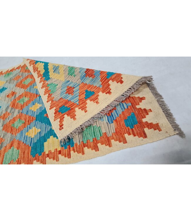 kelim kleed loper 295x84cm  vloerkleed tapijt kelims hand geweven