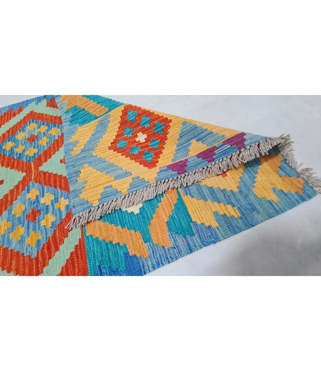 kelim kleed loper 294x78cm vloerkleed tapijt kelims hand geweven