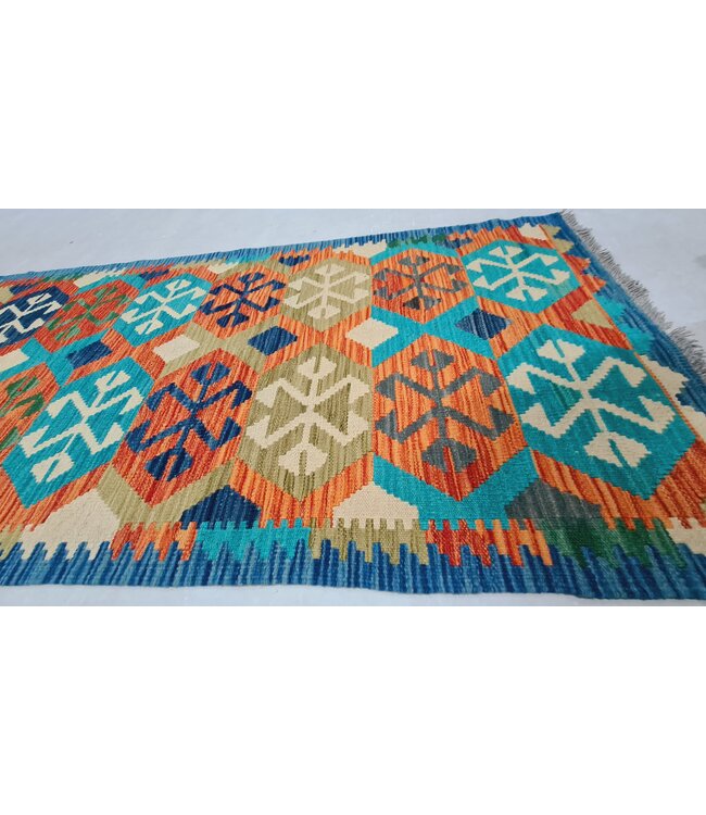 kelim kleed loper 301x82cm vloerkleed tapijt kelims hand geweven   - Copy
