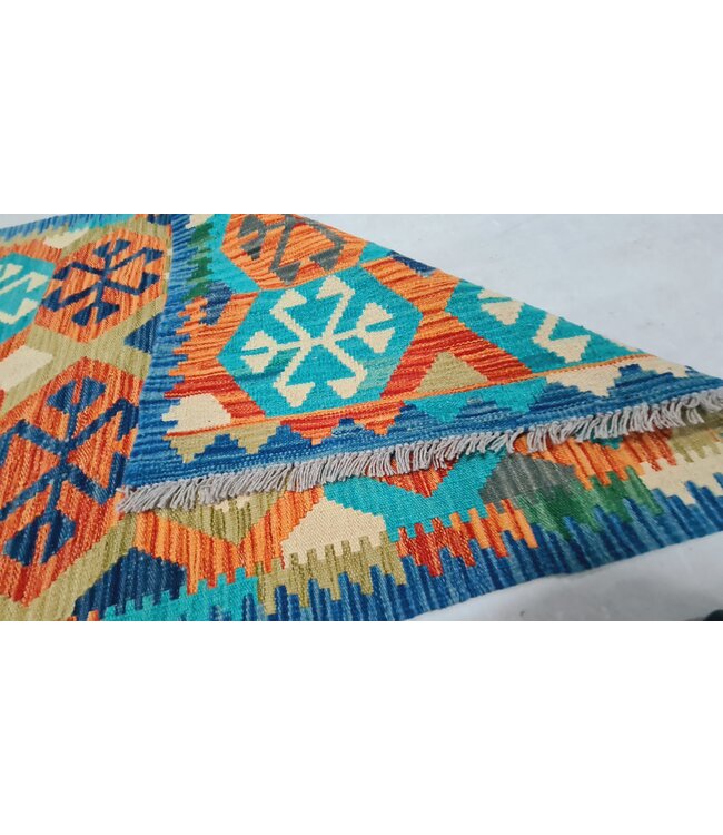 kelim kleed loper 301x82cm vloerkleed tapijt kelims hand geweven   - Copy