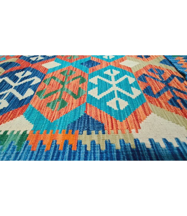kelim kleed loper 301x82cm vloerkleed tapijt kelims hand geweven   - Copy