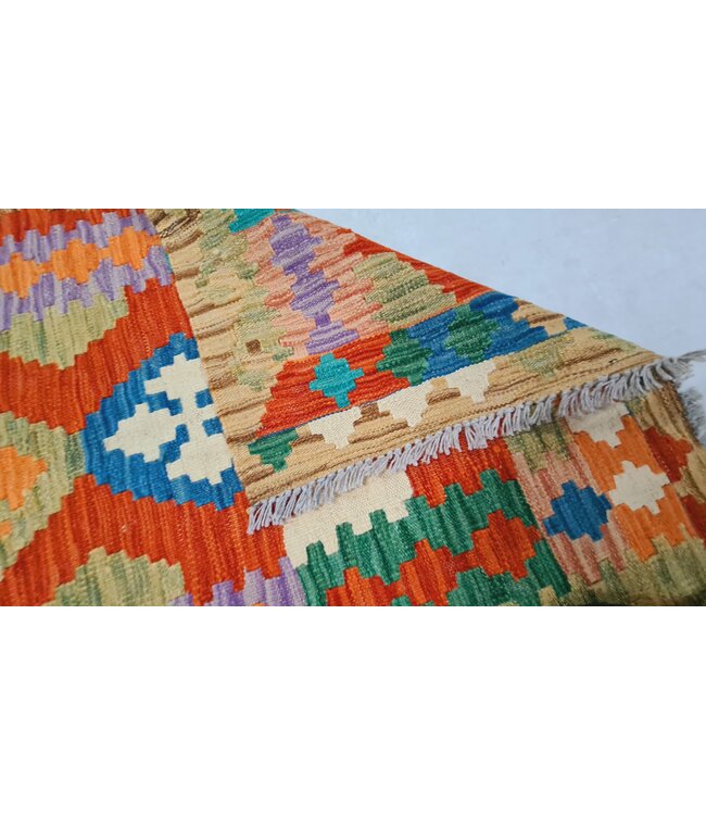 kelim kleed loper 300x81cm- vloerkleed tapijt kelims hand geweven