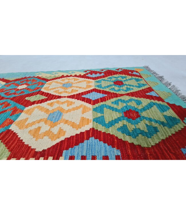 kelim kleed loper 300x81cm- vloerkleed tapijt kelims hand geweven