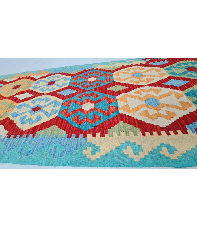 kelim kleed loper 300x81cm- vloerkleed tapijt kelims hand geweven