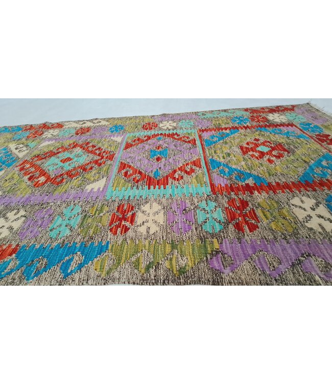 kelim kleed loper 295x83cm- vloerkleed tapijt kelims hand geweven