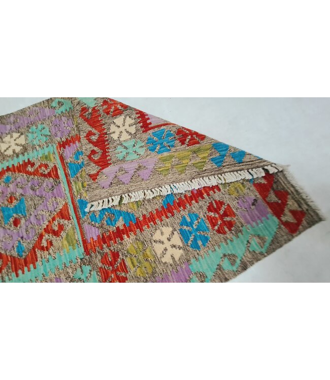 kelim kleed loper 295x83cm- vloerkleed tapijt kelims hand geweven