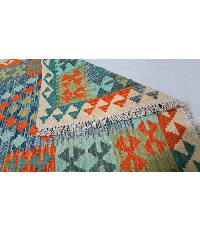 kelim kleed loper  302x83cm- vloerkleed tapijt kelims hand geweven